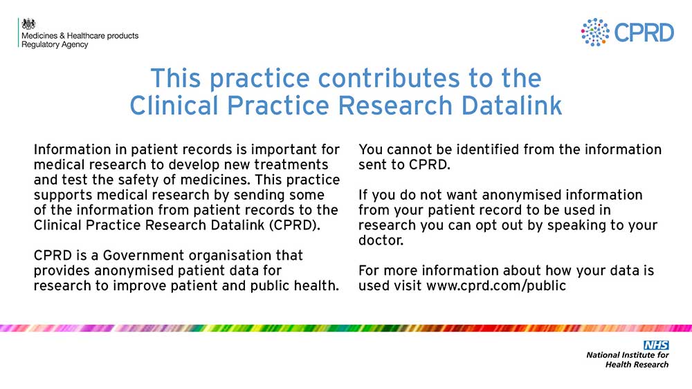The Practice contributes to the Clinical practice research datalink